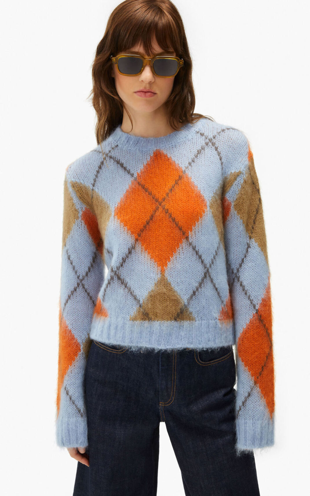 Kenzo Argyle wool Ženska Pulover Oranžna SI-1396305